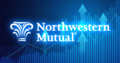 Image of Northwestern Mutual logo superimposed over a graph and arrows pointing upward.