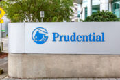 Image of the Prudential Insurance logo. Prudential falls short of earnings forecasts, execs stress long-term focus.