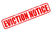 Image of an "Eviction Notice" sign. FINRA boots SW Financial in first Reg BI expulsion.