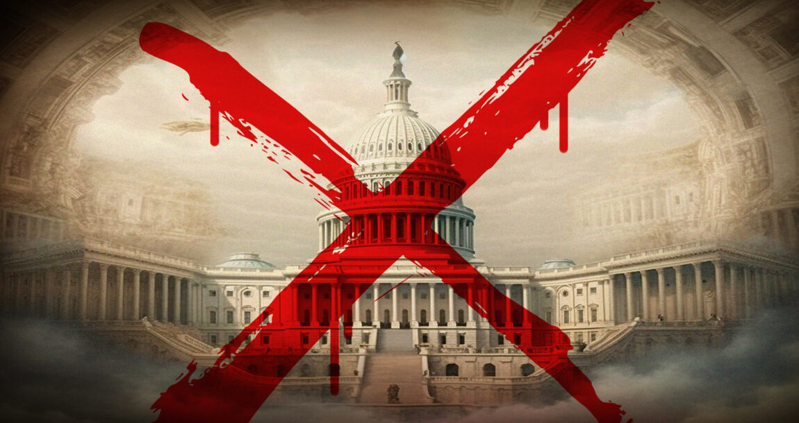 An image of the Capitol building with a large red X overlapping. Debt ceiling ‘X-Date’ is coming. What should an investor do?