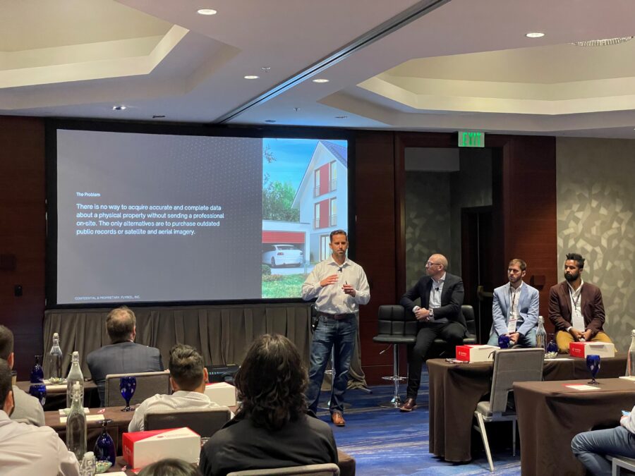 Winans addresses Flyreel Town Hall meeting in Denver, CO when he and his team first joined LexisNexis Risk Solutions (July 2022).