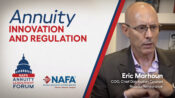 Photo of Eric Marhoun with the title: "Annuity innovation and regulation."