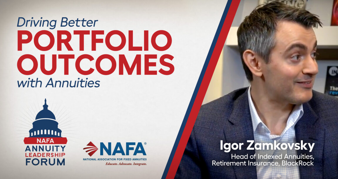 Image of Igor Zamkovski with the headline "Driving Better Portfolio Outcomes with Annuities."