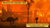 Image shows the 2020 Australian fires.