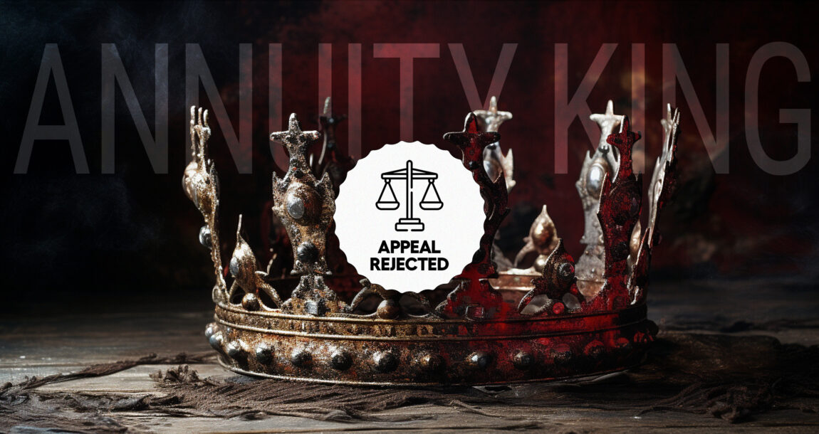 Image shows a crown with the background words, "Annuity King."