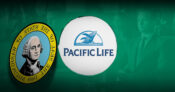 Image shows a Pacific Life logo and a Washington state seal.