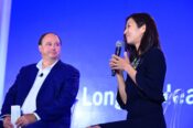 Image of John Hancock President and CEO Brooks Tingle and Boston Mayor Michelle Wu.