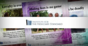 Image showing several of the Institute for the Fiduciary Standard ads from its new campaign.