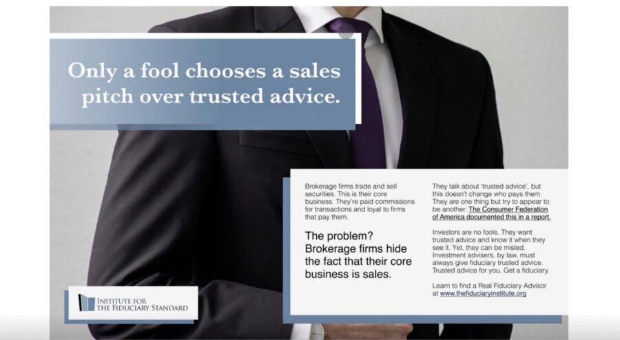 IFS advertisement saying "Only a fool chooses a sales pitch over trusted advice."