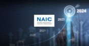 Image shows the NAIC logo with an escalating series of years.