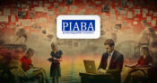 Image of staff people working, some on computers, with the PIABA logo overlapping the image.