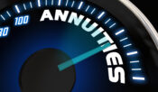 Image shows the word "annuities" affixed on a speedometer.