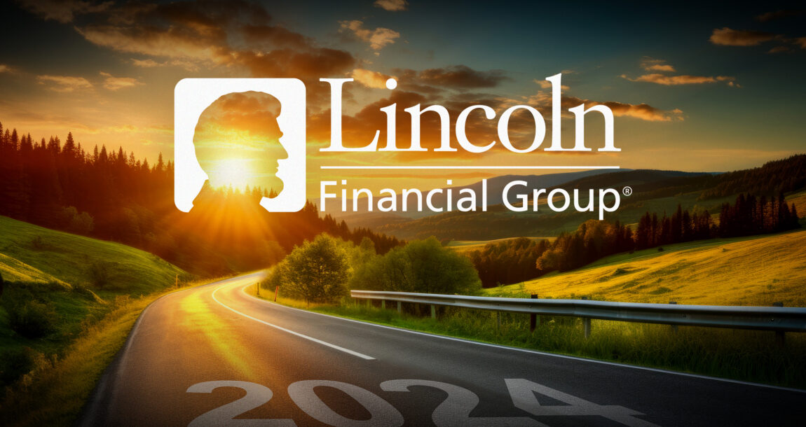 Lincoln Financial Group logo superimposed over a highway vista.