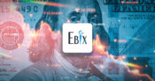 Image of a plummeting fever graph line, with an image of Ben Franklin on the $100 bill behind, and the Ebix logo superimposed.