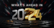 Image with the large date of 2024 with the words "What's ahead in 2024?"