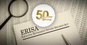 Image of the ERISA act with "50 Years" superimposed.