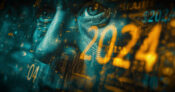 Image shows the year "2024" with a man's face in the background.