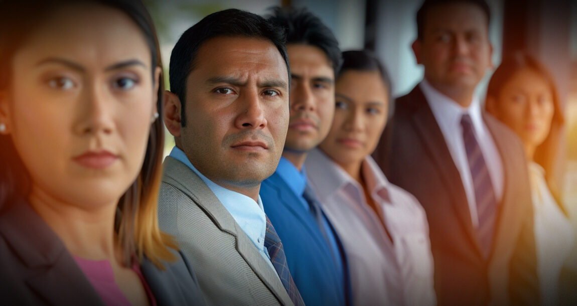 Photo showing a group of Hispanic professionals. Study-looks-at-financial-challenges-faced-by-Hispanic-workers.