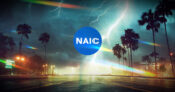 Image shows the NAIC logo against a severe weather scene.