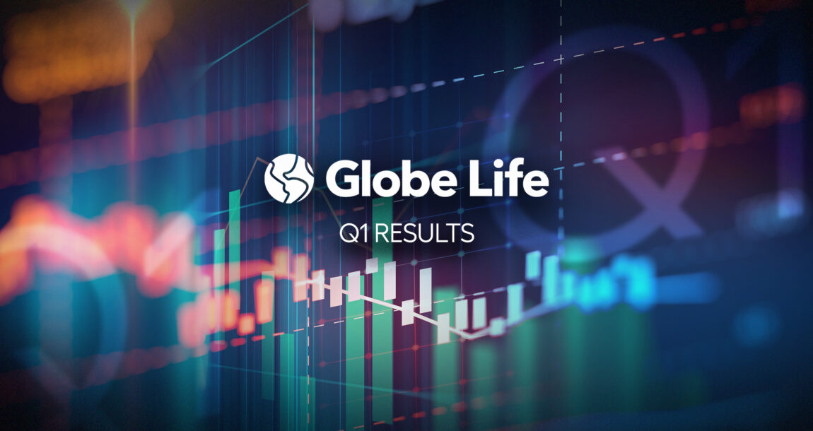 Image shows the Globe Life logo and the words "Q1 Results."