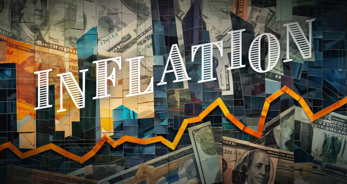 Image showing the word "INFLATION" against a backdrop of city life. Inflation-is-still-the-top-financial-challenge-for-many-Americans.