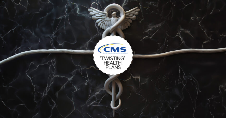 CMS (Centers for Medicare & Medicaid Services) logo. CMS-urged-to-crack-down-twisting-of-health-plans.