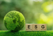 Image of outdoor green scene with green color globe and the letters "ESG." Fifth Circuit overturns DOL's ESG rule, cites recent SCOTUS ruling.