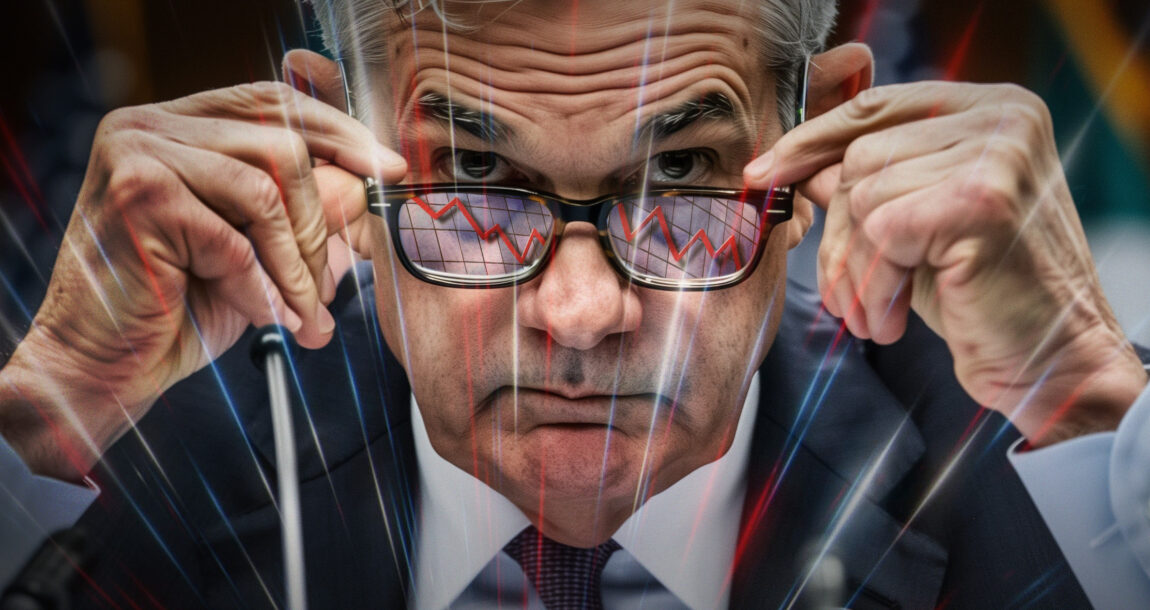 Image shows Fed Chair Jerome Powell