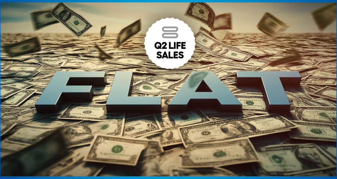 Image shows the word "Flat" over top of a pile of money.