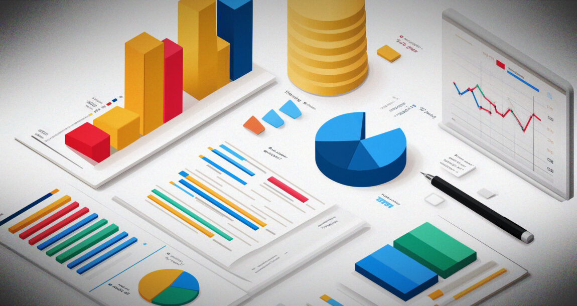 Image shows several data reporting components.