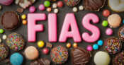 Illustration of the letters "FIAS" surrounded by delicious looking chocolate candies. FIAs-in-a-sweet-spot-right-now-Security-Benefit-exec-says.