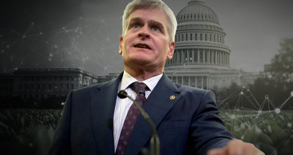 Image of Sen. Cassidy standing in front of the US Capitol building. Sen-Cassidy-introduces-anti-ESG-investing-bill.