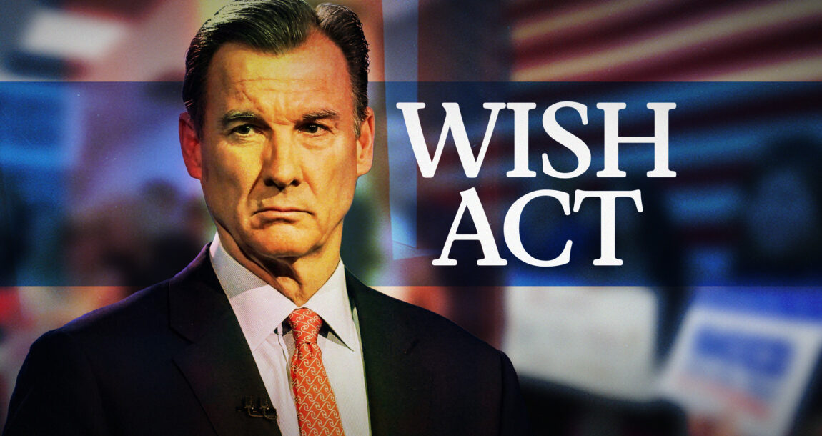 Photo illustration of Cong. Suozzi standing beside an American flag with the words "Wish Act" overlaying the image. Cong.-Suozzi-to-reintroduce-WISH-Act-to-assist-with-long-term-care.