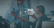 Photo illustration of a woman undergoing health care, with the WA Cares Fund logo overlapping the image. WA-Cares-survives-vote-but-work-to-be-done-on-LTC-program.