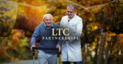 Photo illustration showing a long-term care patient and caregiver. Are-partnerships-the-answer-to-the-long-term-care-crisis.