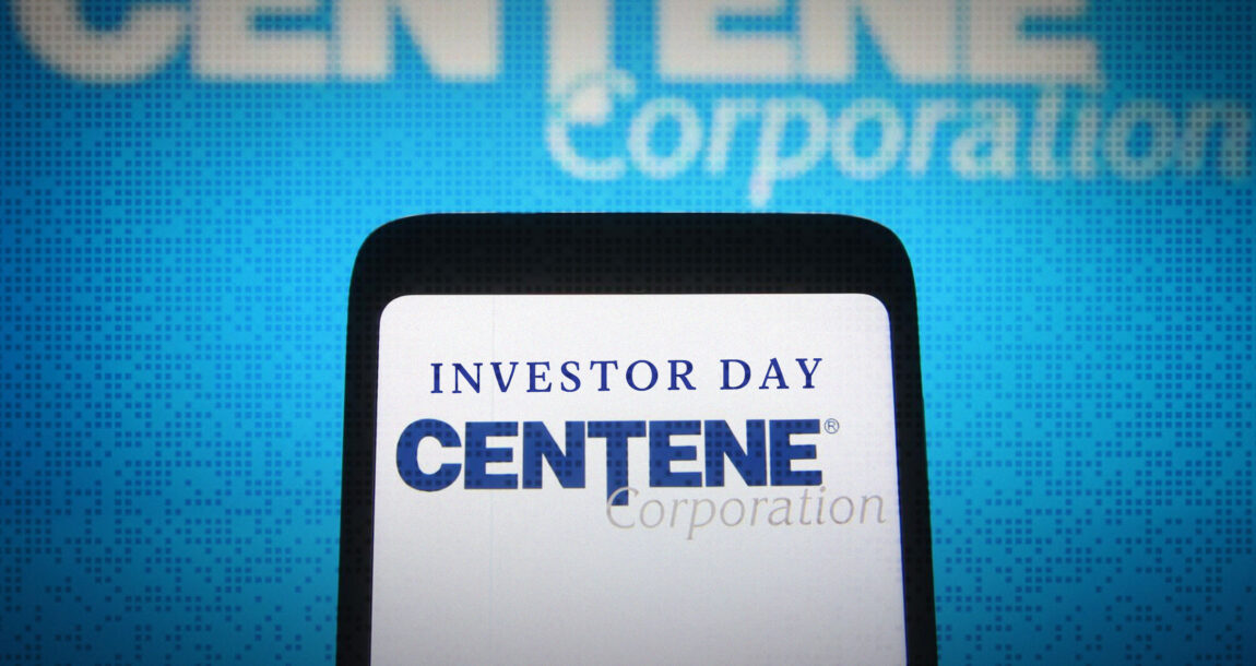 Image shows the Centene logo and the words "investor day."