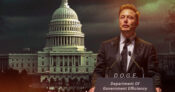 Image shows Elon Musk and the U.S. Capitol