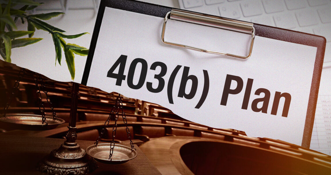 Image shows the words "403(b) Plan"