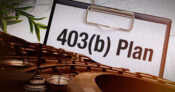 Image shows the words "403(b) Plan"