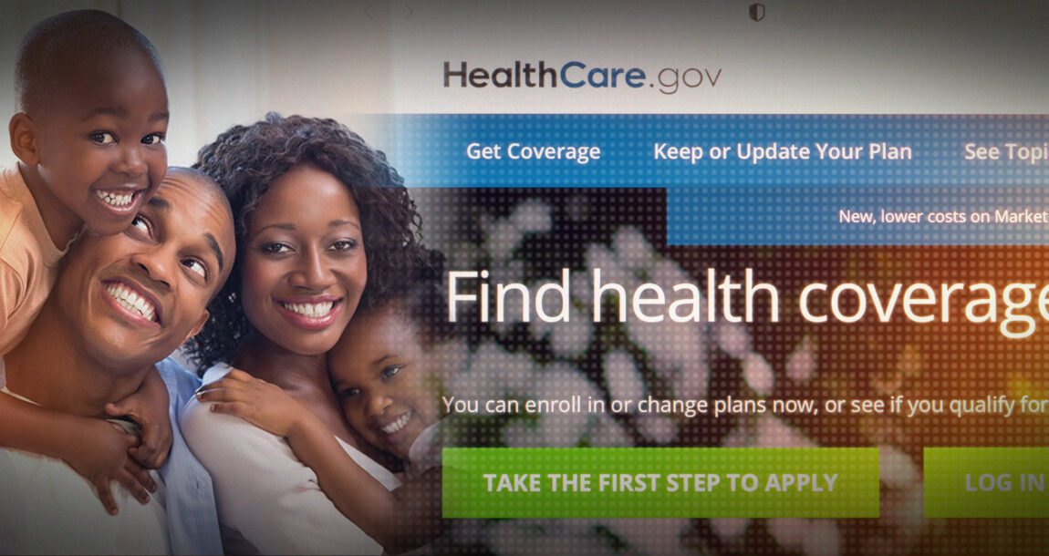 Photo illustration shows a promotional ad for ACA health coverage. ACA-hits-record-enrollment-days-ahead-of-sign-up-deadline.