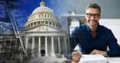 Image showing the U.S. Capitol Building in the background, with a financial advisor seated in the foreground. Social-Security-Fairness-Act-increases-need-for-financial-advice,