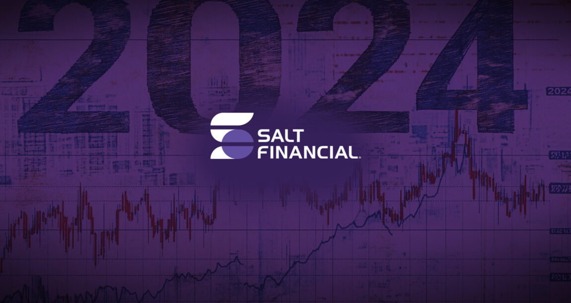 Salt Financial logo against a backdrop of financial graphs. Salt-Financial-QA-2024-year-end-performance-review.