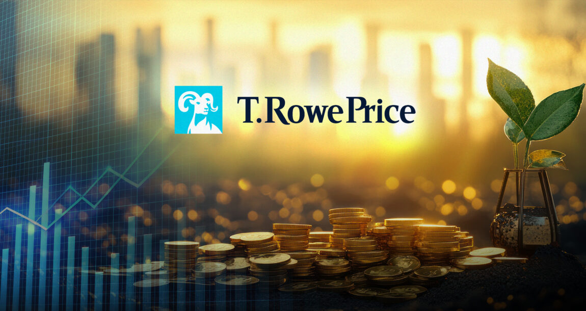 T. Rowe Price logo overlaying an image of money with a symbolic small plant flourishing in the bright light. T-Rowe-Price-Trends-that-will-shape-retirement-in-2025.