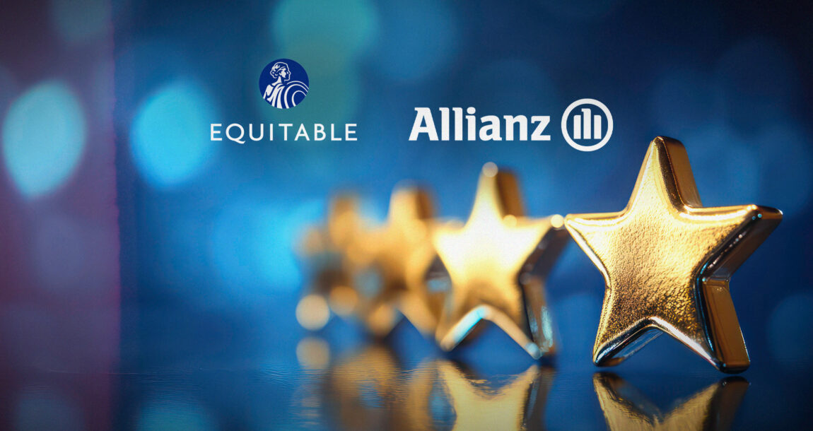 Image shows the Equitable and Allianz logos.