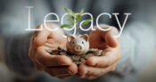 Image shows a pair of hands and the word, "Legacy."