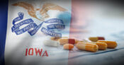 Image shows the Iowa flag