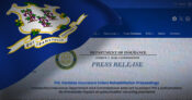 Image shows the Connecticut flag and insurance department letterhead.