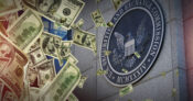 Image shows money and the SEC logo