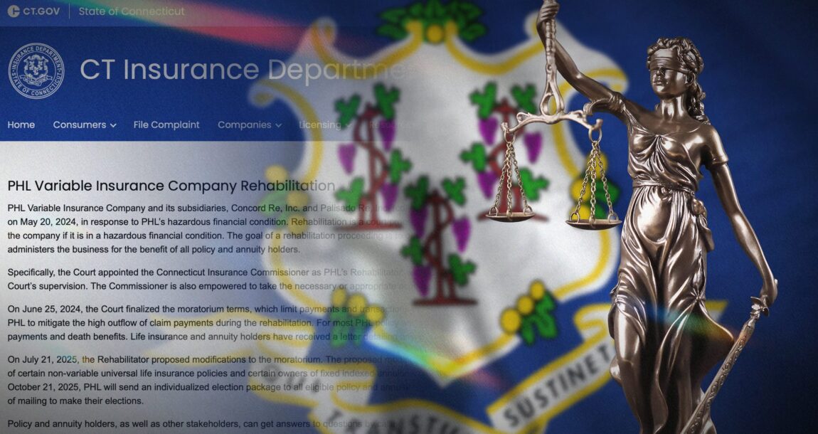 Image shows the Connecticut Department of Insurance website