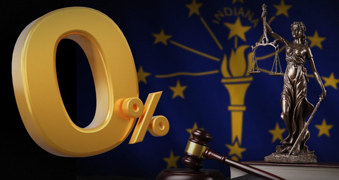 Image shows a big 0% sign